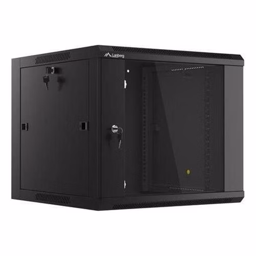 LANBERG RACK CABINET 19" WALL-MOUNTED 9U 570X600 FAST ASSEMBLY (FLAT PACK) BLACK