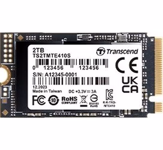 TRANSCEND SSD 2TB 410S, M.2 2242, PCIe Gen4x4, NVMe, 3D TLC, DRAM-less
