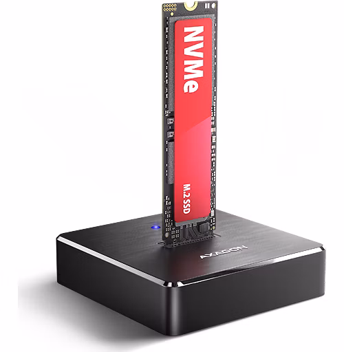 AXAGON ADSA-M2C11, USB-C 10Gbps dokovacia stanica pre 1× M.2 NVMe/SATA SSD