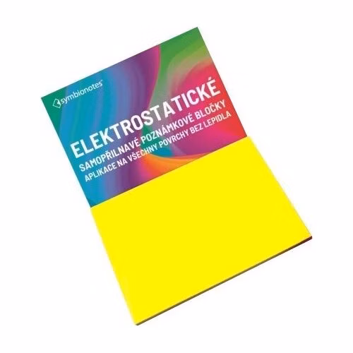 SYMBIO elektrostatické poznámkové bločky Symbionotes/ 190x100 mm/ žluté/ 100 pack