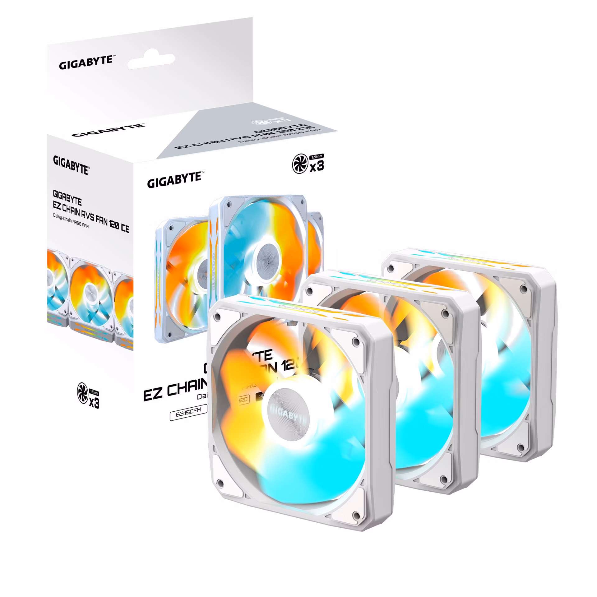 GIGABYTE EZ CHAIN RVS FAN 120 ICE