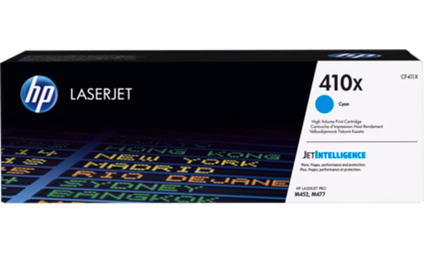 HP Azúrová originálna tonerová kazeta s vysokou výťažnosťou 410X LaserJet 5000 strán
