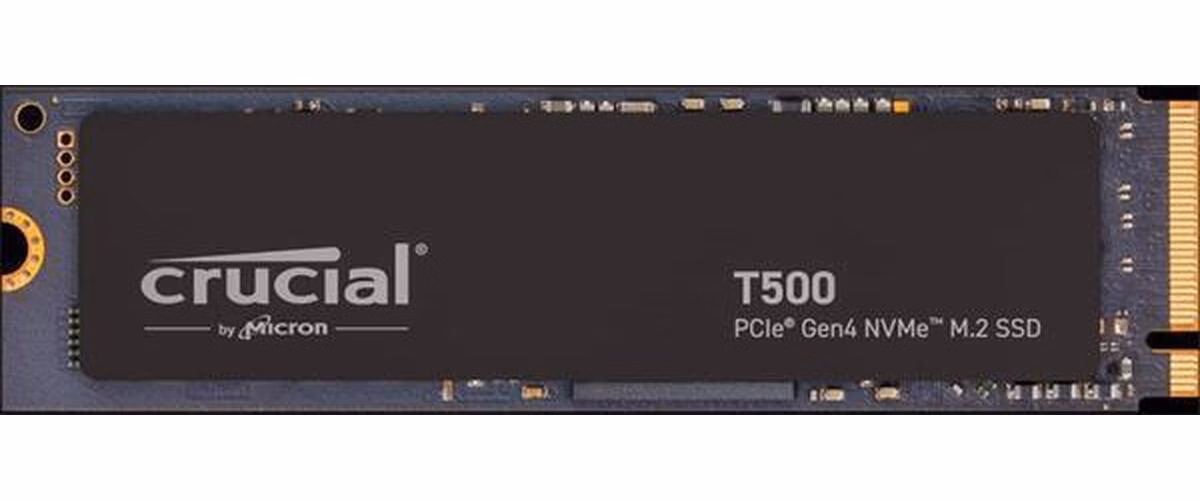 Crucial T500 1TB SSD, M.2 2280, NVMe PCIe Gen4, r7300MB/s, w6800MB/s