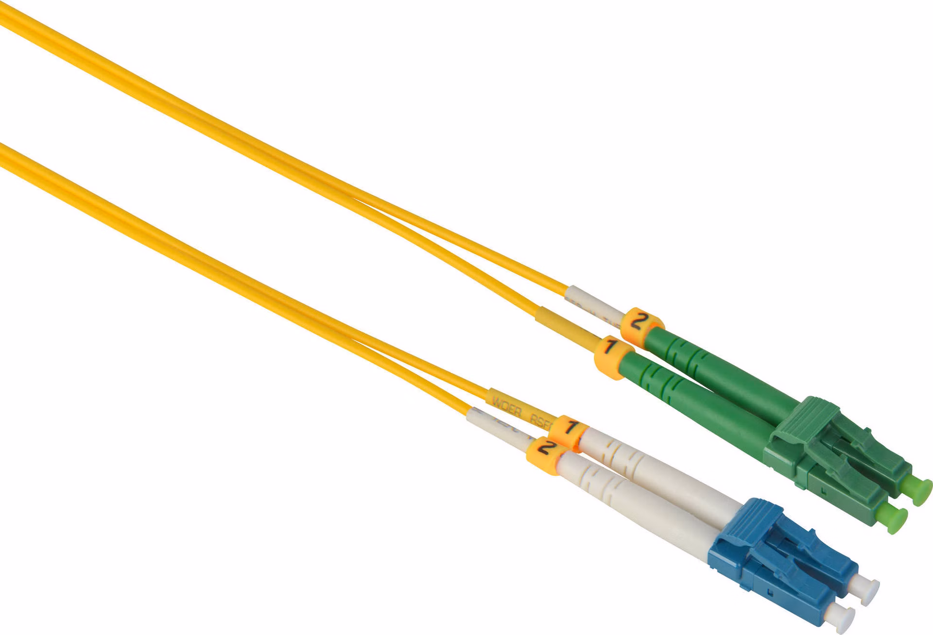 Optický patch LC/APC-LC/UPC 9/125um SM, 2m duplex