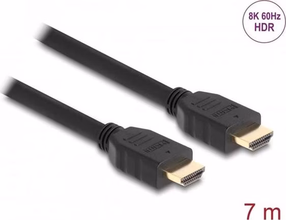 Delock High Speed HDMI kabel, 48 Gbps, 8K 60 Hz, černý, 7 m