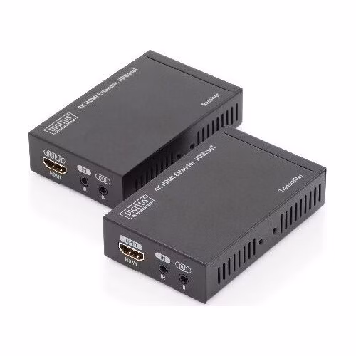 DIGITUS Sada 4K HDMI Extender, HDBaseT, UHD 4K * 2K @ 30 Hz, 70 m po síťovém kabelu (Cat 5E, 6, 7)