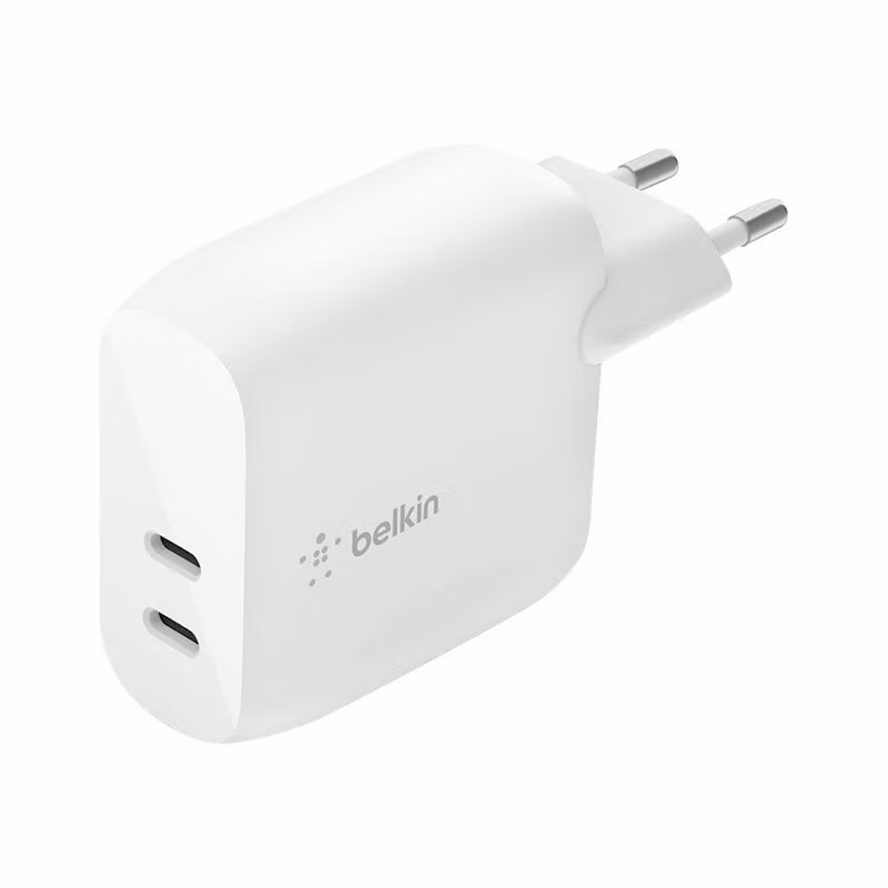 Belkin 40W Dual USB-C PD Wall Charger - White