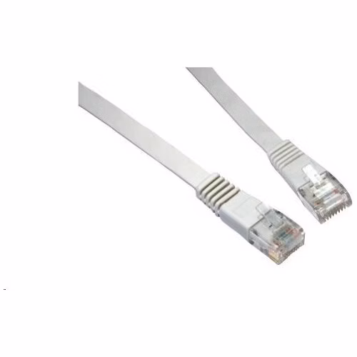 Solarix Patch kabel plochy CAT6 UTP LSOH 1m sedy non-snag-proof