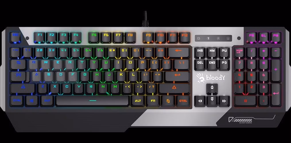 A4tech Bloody LIGHT STRIKE B865N mechanická RNBW herní klávesnice, USB, CZ