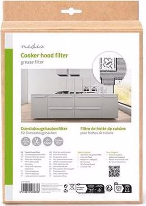 Nedis CHFI210MI - Tukový Filtr do Digestoře 57 x 47 cm | Indikátor výměny | Lze dělit