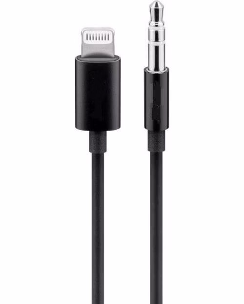 PREMIUMCORD Redukčný audio kábel Apple Lightning na 3.5 mm stereo jack, 1 m, čierny