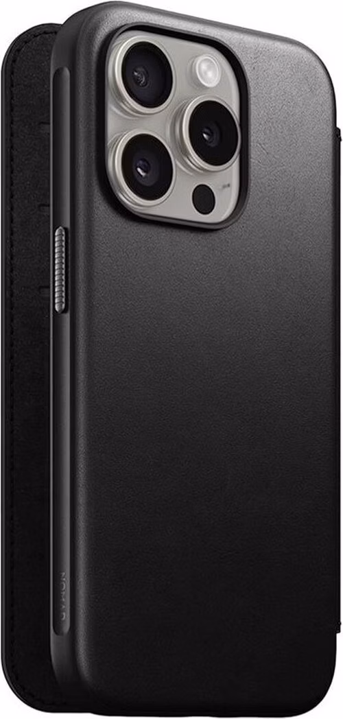 Nomad puzdro Modern Leather Folio Magsafe pre iPhone 15 Pro - Black