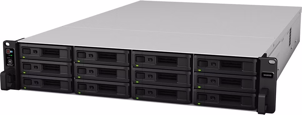Synology SA3200D   2U, 12x SAS, 16GB RAM, , 4x Gb LAN, 2x 10Gb LAN, 2x PCIe