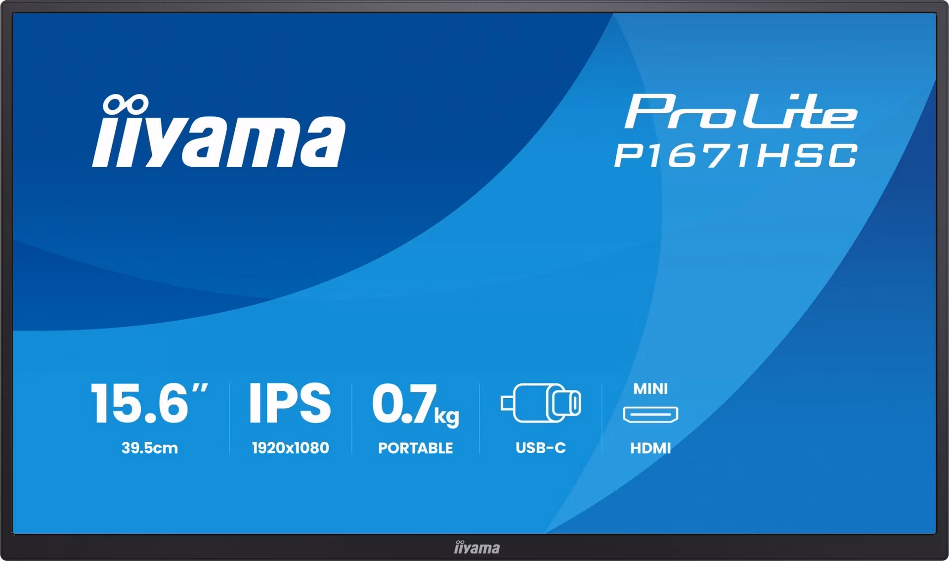 iiyama ProLite/P1671HSC-B1/15,6"/IPS/FHD/60Hz/3ms/Čierna/3R