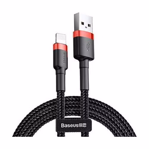 Baseus dátový kábel Cafule Lightning 2m 1,5A červeno-čierny