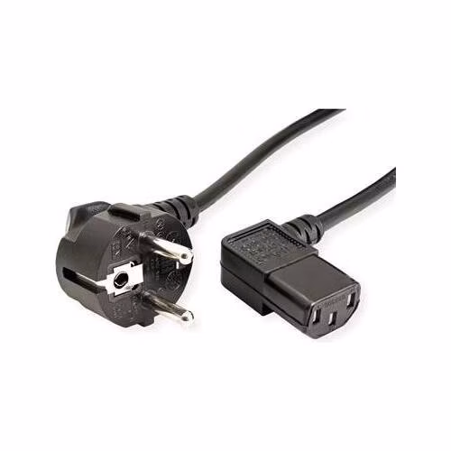 C-TECH Kabel síťový 2m 220/230V napájecí, lomený, VDE