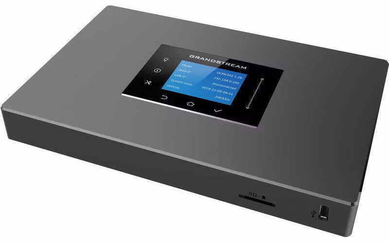 Grandstream UCM6301 VoIP PBX, 500 uživ., 75 soub. hov., videokonf. 12úč., 1xFXO, 1xFXS port