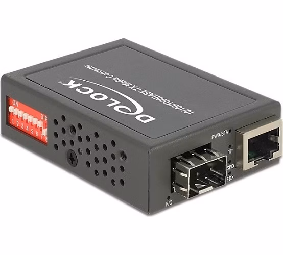 Delock Media konvertor 10/100/1000Base-T to SFP, kompaktní