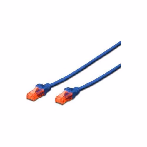Digitus Patch Cable, CAT 6 UTP, AWG 26, měď, modrý 1m