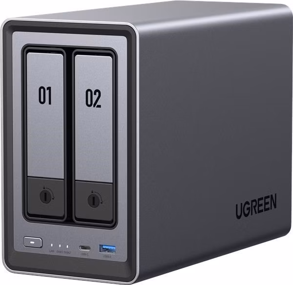 UGREEN NASync DXP2800 (4C/IntelN100/3,4GHz/8GBRAM/2xSATA/2xM.2/1x2,5GbE/2xUSB2.0/2xUSB3.2/1xUSB-C/HDMI)