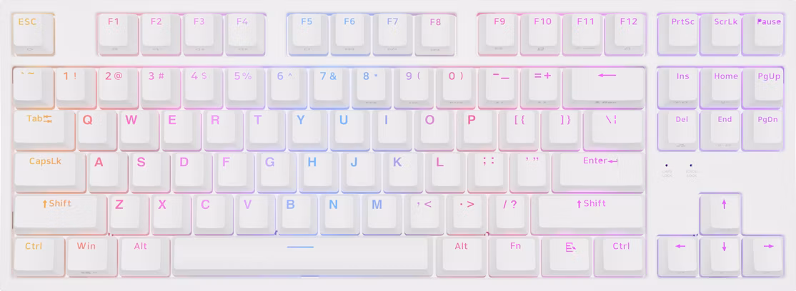 Genesis herná mechanická klávesnica THOR 404/RGB/Khail Box Brown/Drôtová USB/US layout/Biela