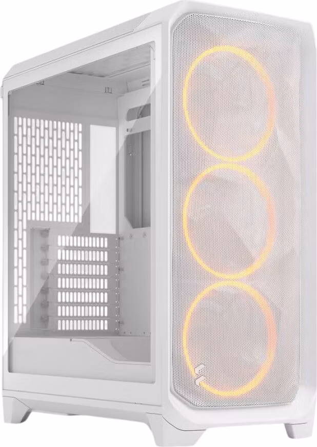 Fractal Design Meshify 3 TG / Midi Tower / průhledná bočnice / bez zdroje / bílá