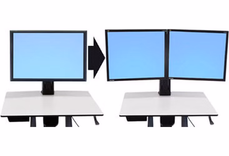 ERGOTRON WorkFit-C Convert-to-Dual Kit from Single HD Display