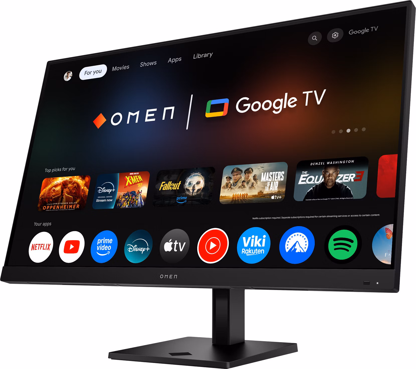 BAZAR - LCD HP OMEN 32x; 80 cm, 31,5", 4k IPS; 144Hz; 400 nits;Google TV, HDMI 2.0,DP 1.4;USB-C - Rozbaleno (Komplet)