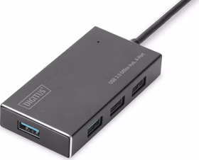 DIGITUS Hub USB 3.0, 7 portů vč. Napájecí zdroj 5V / 3,5A Hliníkový kryt