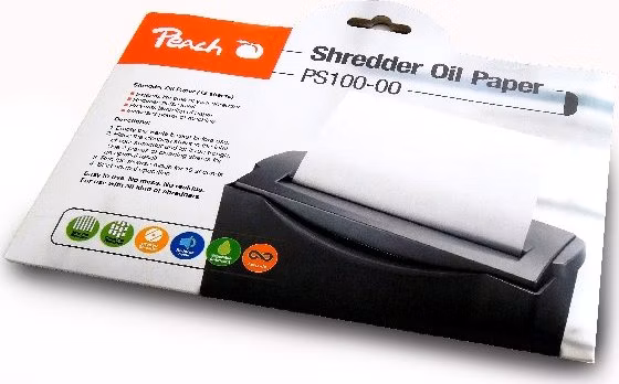 PEACH olejový papír pro údržbu skartovaček Shredder Service Kit PS100-00, 12 listů