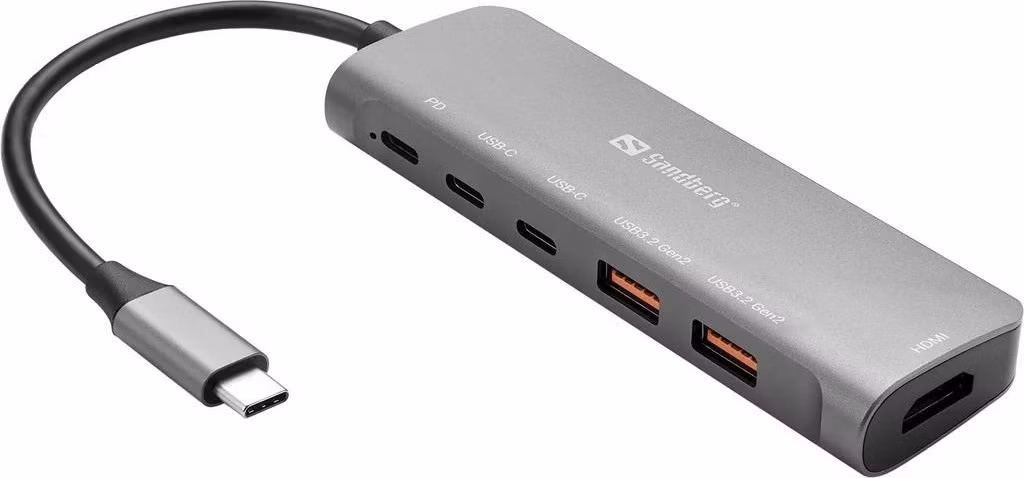 Sandberg USB-C Dock HDMI + 2xUSB-A + 2xUSB-C + PD100W