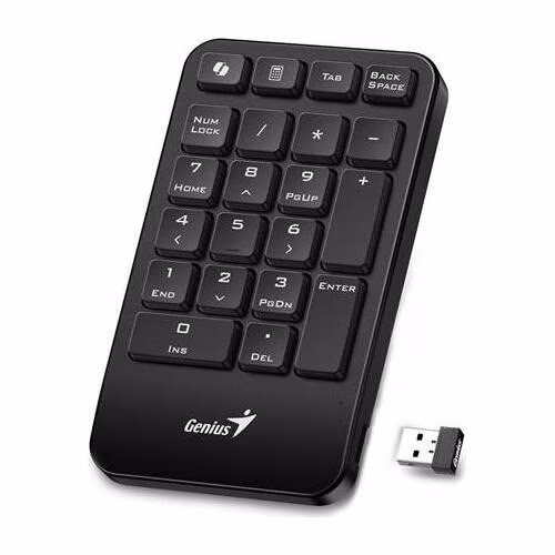 Genius NumPad 1000, Klávesnice, numerická, bezdrátová, Copilot klávesa, 2,4GHz, mini USB přijímač, černá