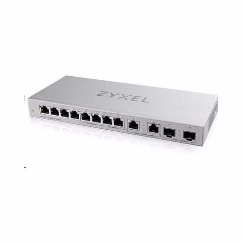Zyxel XGS1010-12 12-portový gigabitový prepínač, 8x gigabitový RJ45, 2x 2,5GbE RJ45, 2x SFP+