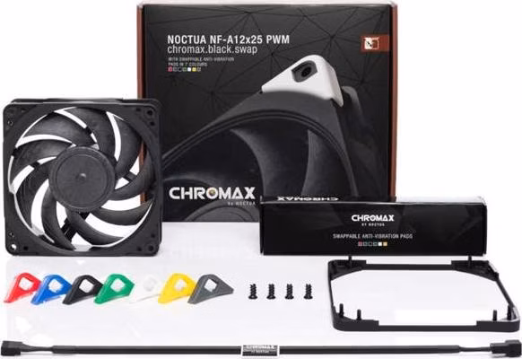 Noctua NF-A12x25-PWM chromax.black.swap, 120x120x25 mm, 4-pin PWM