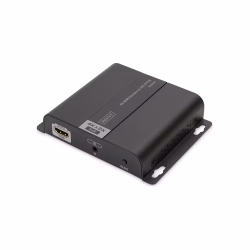 DIGITUS 4K HDMI Extender, přijímací jednotka přes IP / CAT 5, 6 (120 m), napájení POE