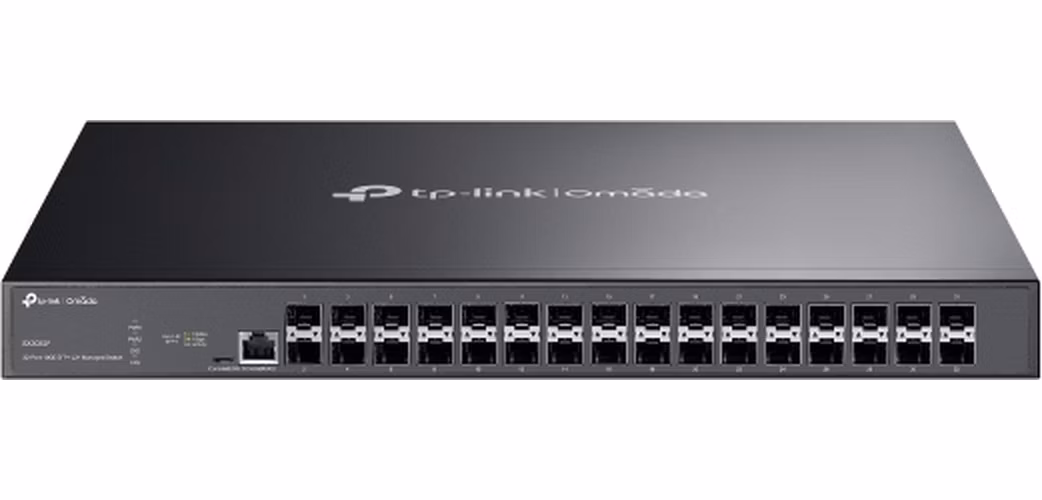 Omada 32-Port 10GE SFP+ L2+ Managed Switch PORT: 32× 10G SFP+ Slots, RJ45/Micro-USB Console Port SPEC: 1U 19-inch Rack-m