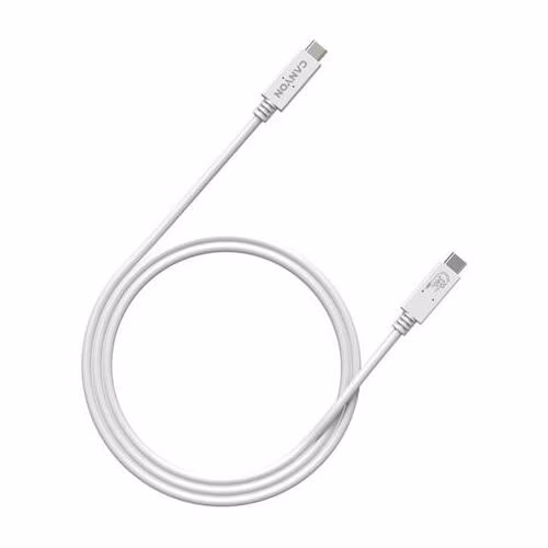 Canyon OnWire 240, 1 m, nabíjací a dátový kábel USB-C / USB-C, USB4, 240 W PD, 20 Gb/s, TPE, biely