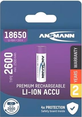 Ansmann Li-ion Akku 18650 , min 2600mAh