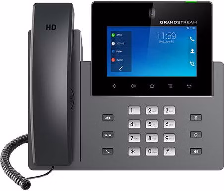 Grandstream GXV3450 SIP video telefon, 5"IPS bar.dot.displ., 16 SIP účty, Android11, WiFi, BT, PoE+