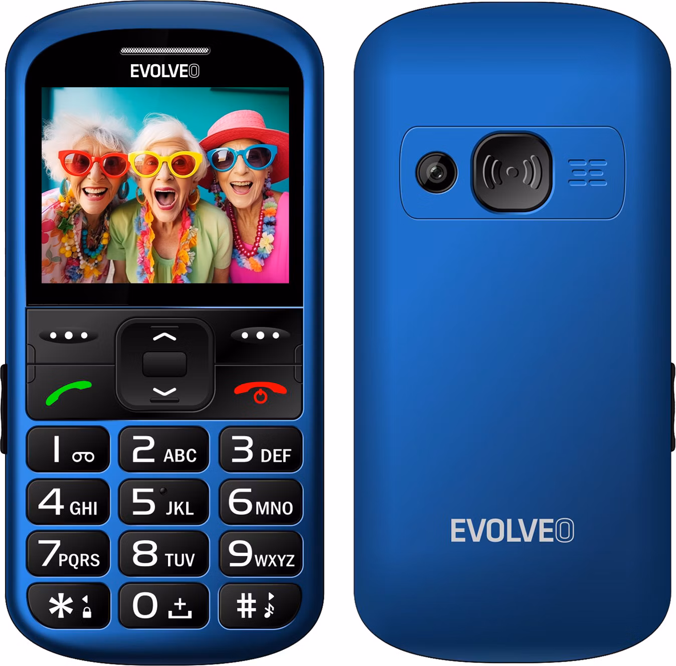 EVOLVEO EasyPhone XS, mobilní telefon pro seniory, modrý