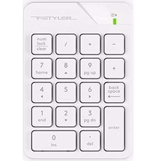 A4tech FSTYLER bezdrátová numerická klávesnice, bílá
