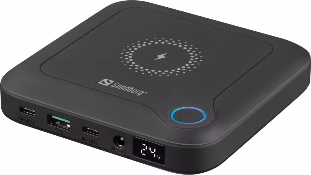 Sandberg All-in1 Laptop Powerbank 25000, čierny