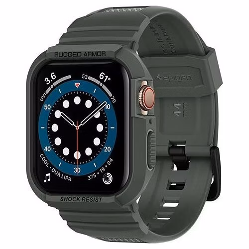 Spigen kryt Rugged Armor Pro pre Apple Watch 4/5/6/7/8/SE 44/45mm - Military Green