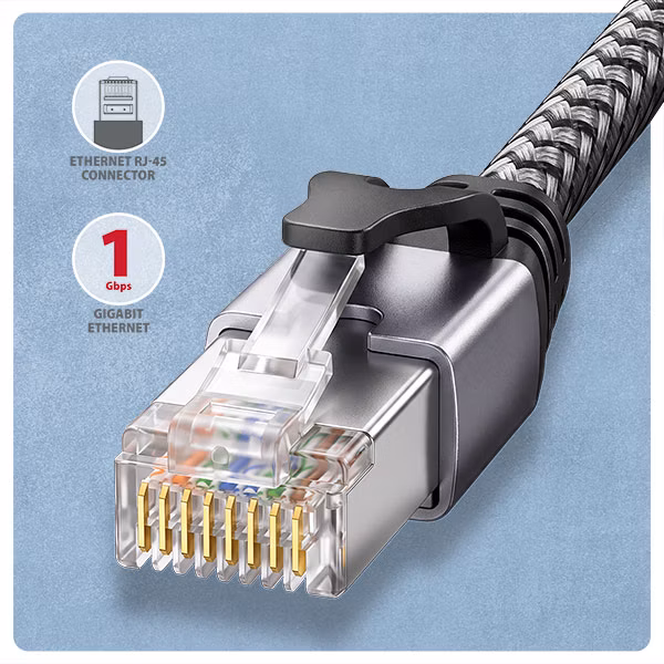 AXAGON ADE-CM20, USB-C Gigabit Ethernet adaptér s integrovaným sieťovým CAT6 káblom RJ-45 (2 m)