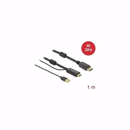 Delock Kabel HDMI na DisplayPort 4K 30 Hz 1 m