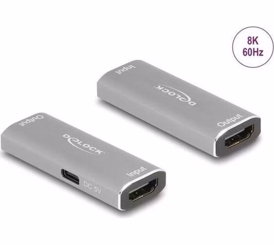 Delock HDMI repeater 8K 60 Hz 20 m