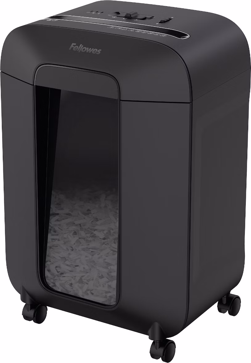 FELLOWES skartovač LX 85/ křížový řez 4x40mm/ objem koše 19 l/ stupeň utajení P-4 (důvěrné)/ černý