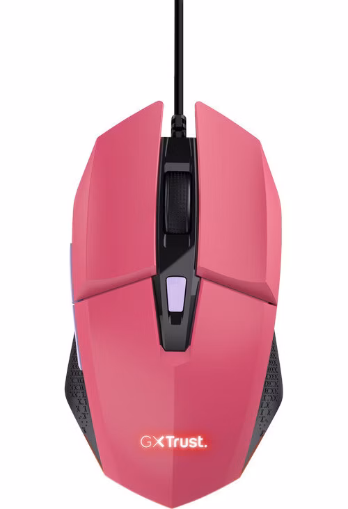 TRUST GXT 109 FELOX/Herní/Optická/Pro praváky/6 400 DPI/Drátová USB/Růžová