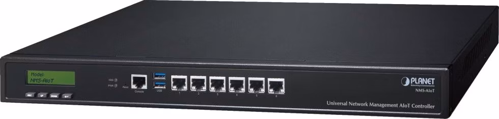 Planet NMS-AIOT Universal Network Management AIoT Application Server, 6x1Gb, 2x USB 3.0, LCD