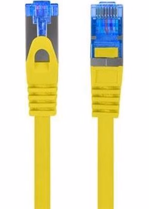 LANBERG PATCHCORD CAT.6A S/FTP LSZH CCA 1M ŽLUTÝ FLUKE PASS